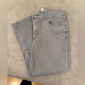 Abercrombie & Fitch Ankle Straight Ultra High Rise Curve Love Grey Sz 31/12S